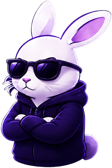 Cool Detective Rabbit Mascot